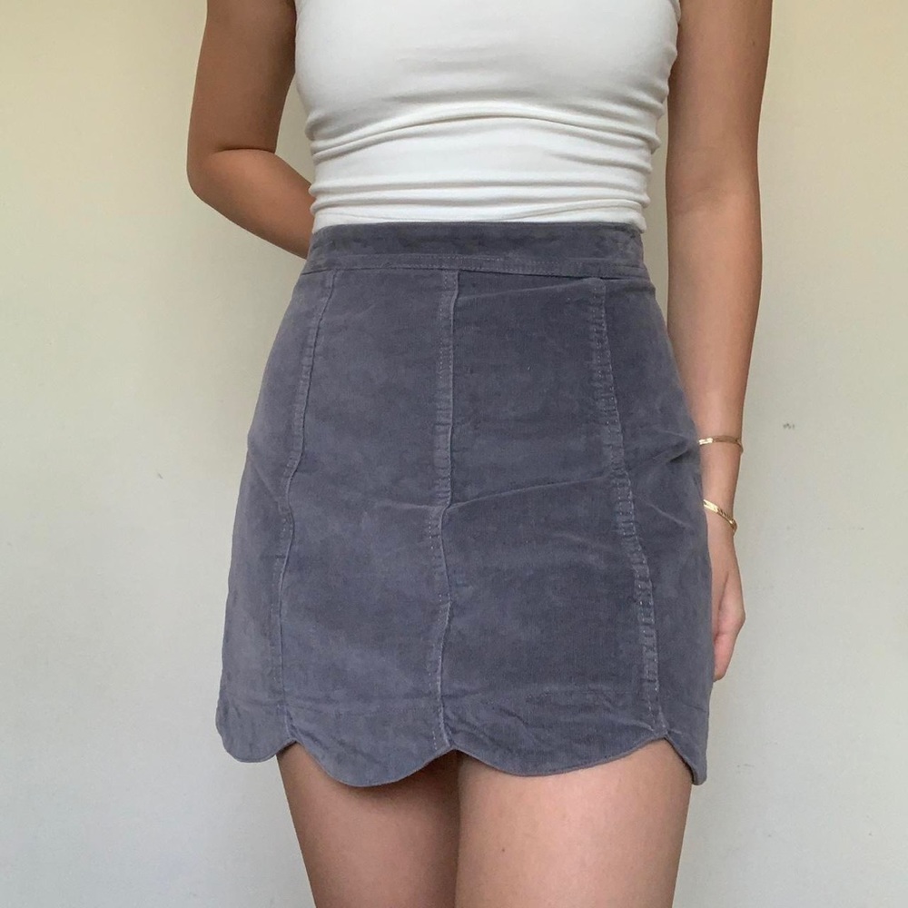 Altar’d State corduroy grey pencil shirt